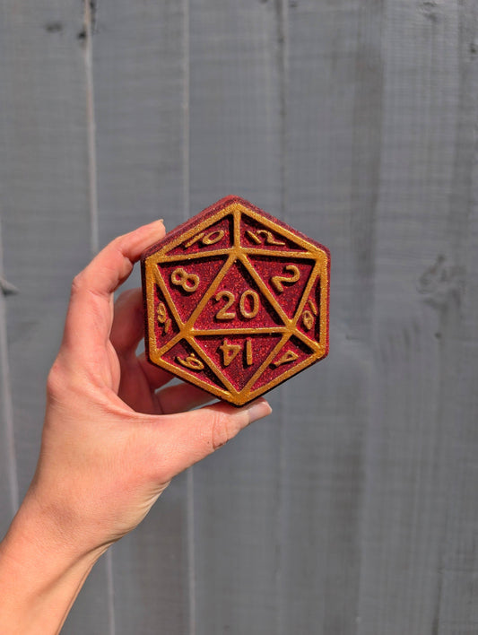 D20 Dice DND Bath Bomb: Purple/Pink/Blue
