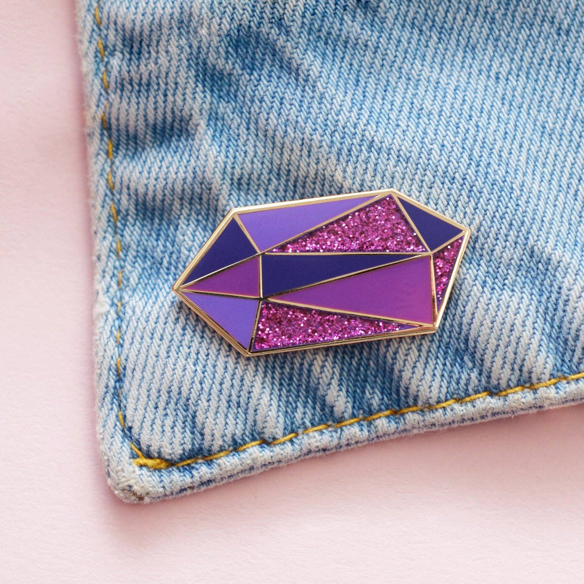 Gemstone Enamel Pin: Opal