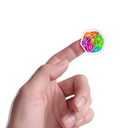 20 Sided Dice Sticker Set: Matte / 10 Stickers