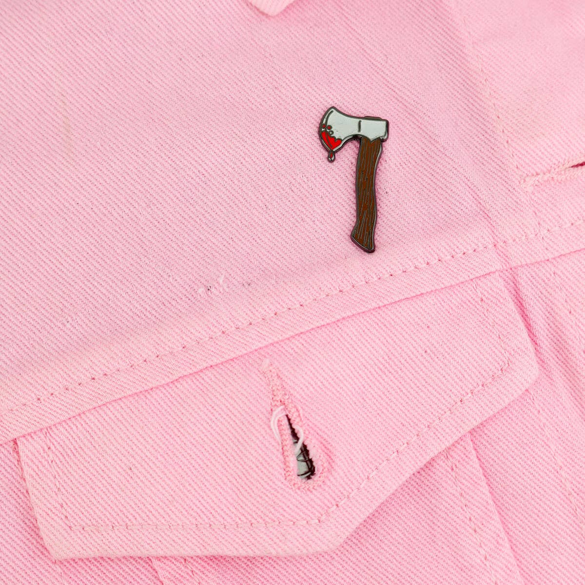 BLOODY HATCHET ENAMEL PIN