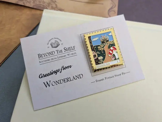 Alice's Adventures in Wonderland: Gold Enamel Pin Badge
