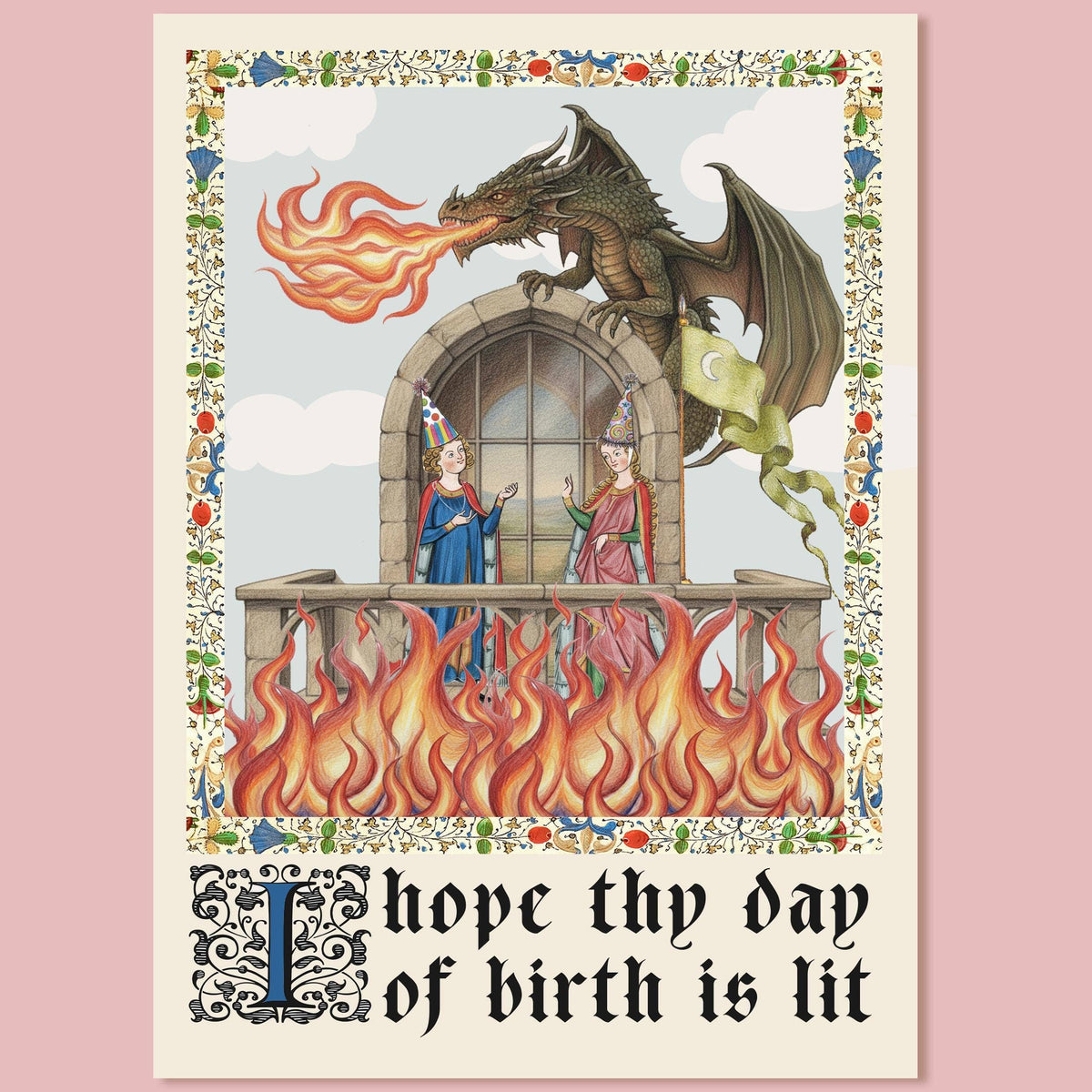 Medieval Inspired Funny Birthday Greeting Card #2