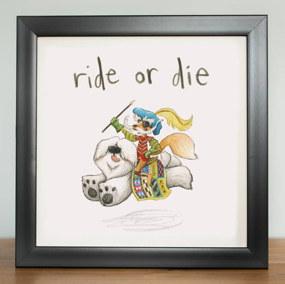 Ride or Die - Labyrinth fantasy film wall art - Print