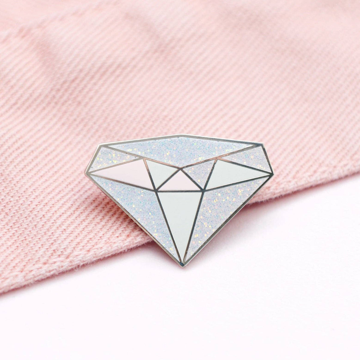 Gemstone Enamel Pin: Diamond
