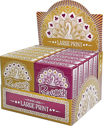 Peacock Large Print Playing Cards