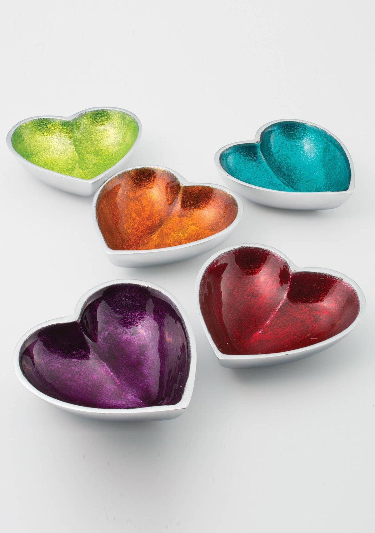 Recycled Aluminium Heart Dish - Deep Iridescence