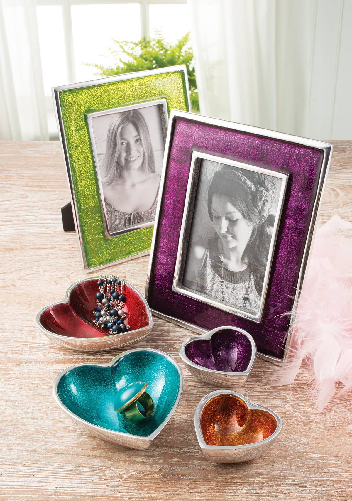 Recycled Aluminium Heart Dish - Deep Iridescence