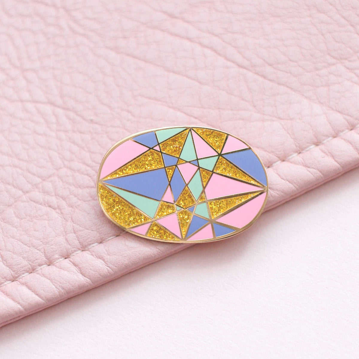 Gemstone Enamel Pin: Diamond