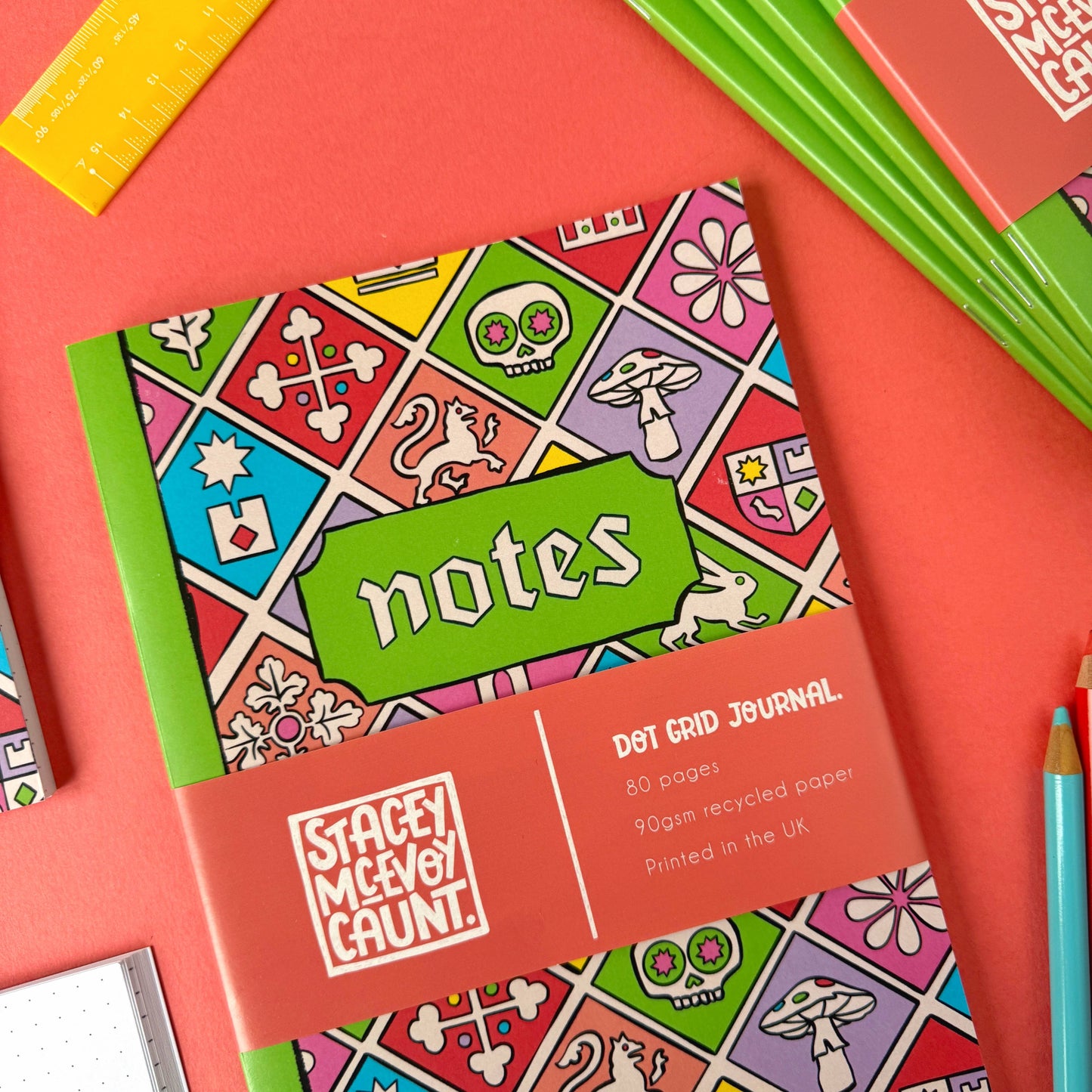Medieval Tile Pattern Dot Grid Notebook