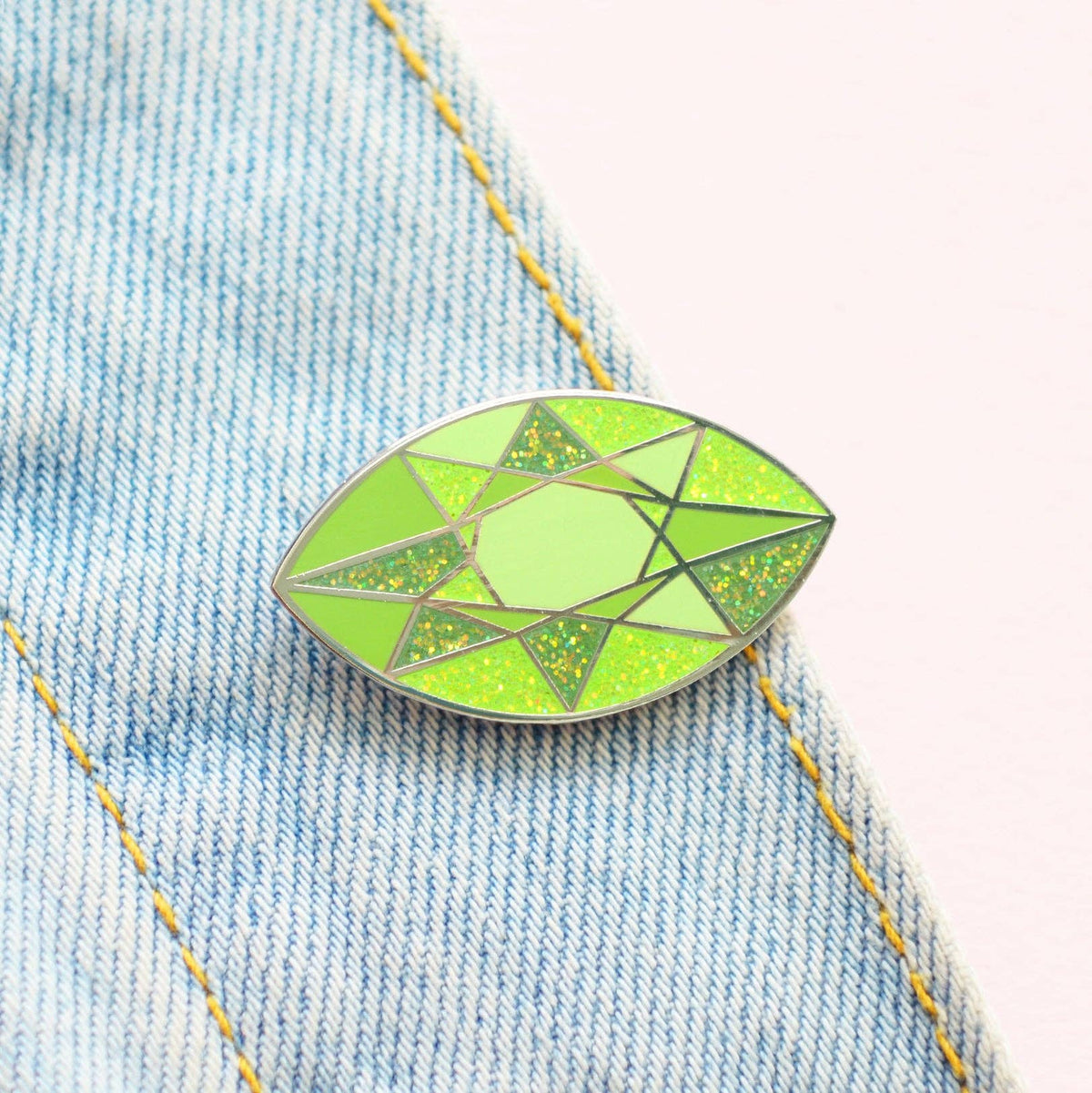 Gemstone Enamel Pin: Moonstone