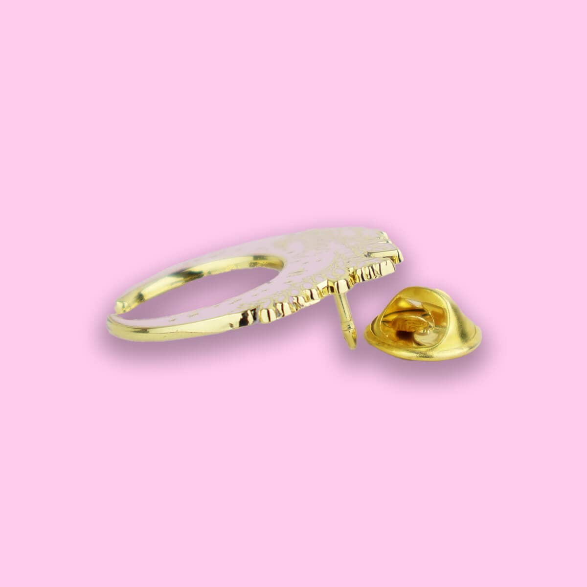 FLORAL MOON PINK ENAMEL PIN