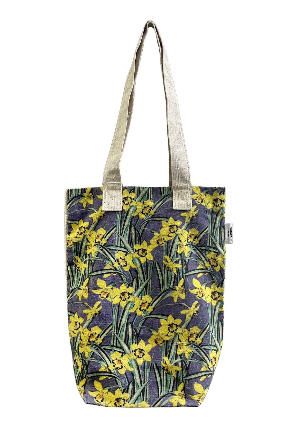Daffodil Spring Floral Cotton Tote Bag : Multi