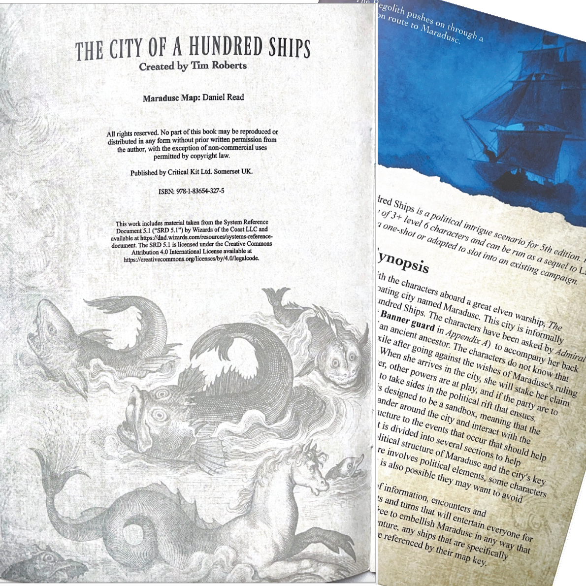 The City of a Hundred Ships - 5E DND one-shot: Physical Copy