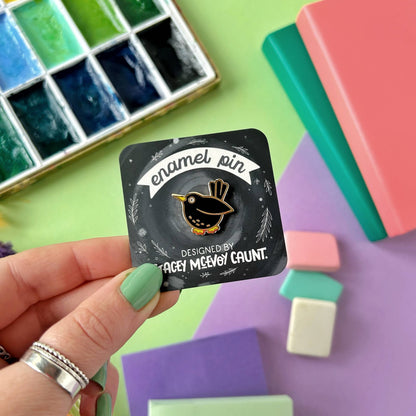 Mini Blackbird Enamel Pin