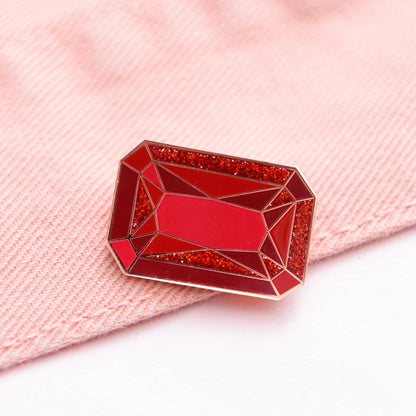 Gemstone Enamel Pin: Opal