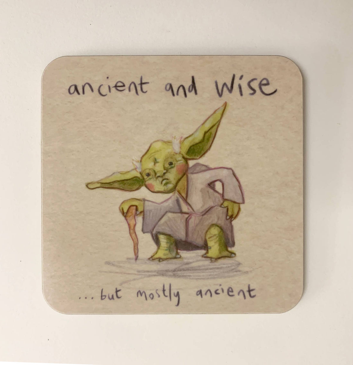 Ancient & Wise - Yoda Coaster - Star Wars - Fathers Day gift