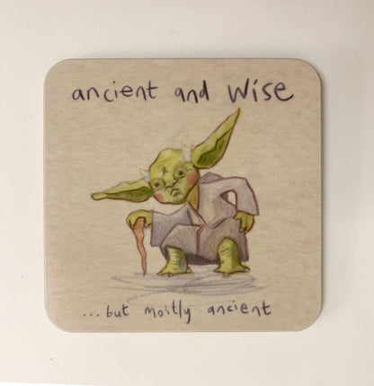 Ancient & Wise - Yoda Coaster - Star Wars - Fathers Day gift