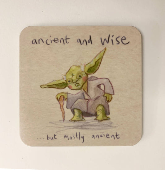 Ancient & Wise - Yoda Coaster - Star Wars - Fathers Day gift