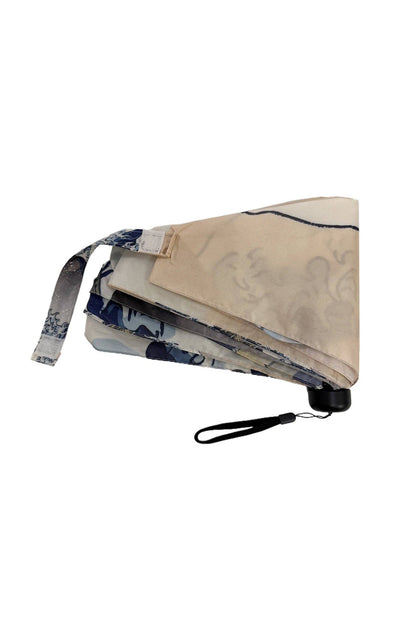 Hokusai's Great Wave Umbrella with Travel Case (Mini ): Navy Blue