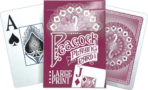 Peacock Large Print Playing Cards