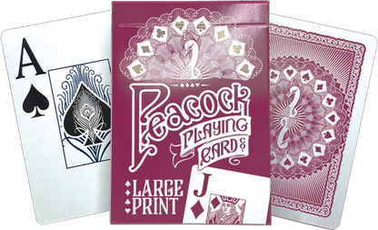 Peacock Large Print Playing Cards