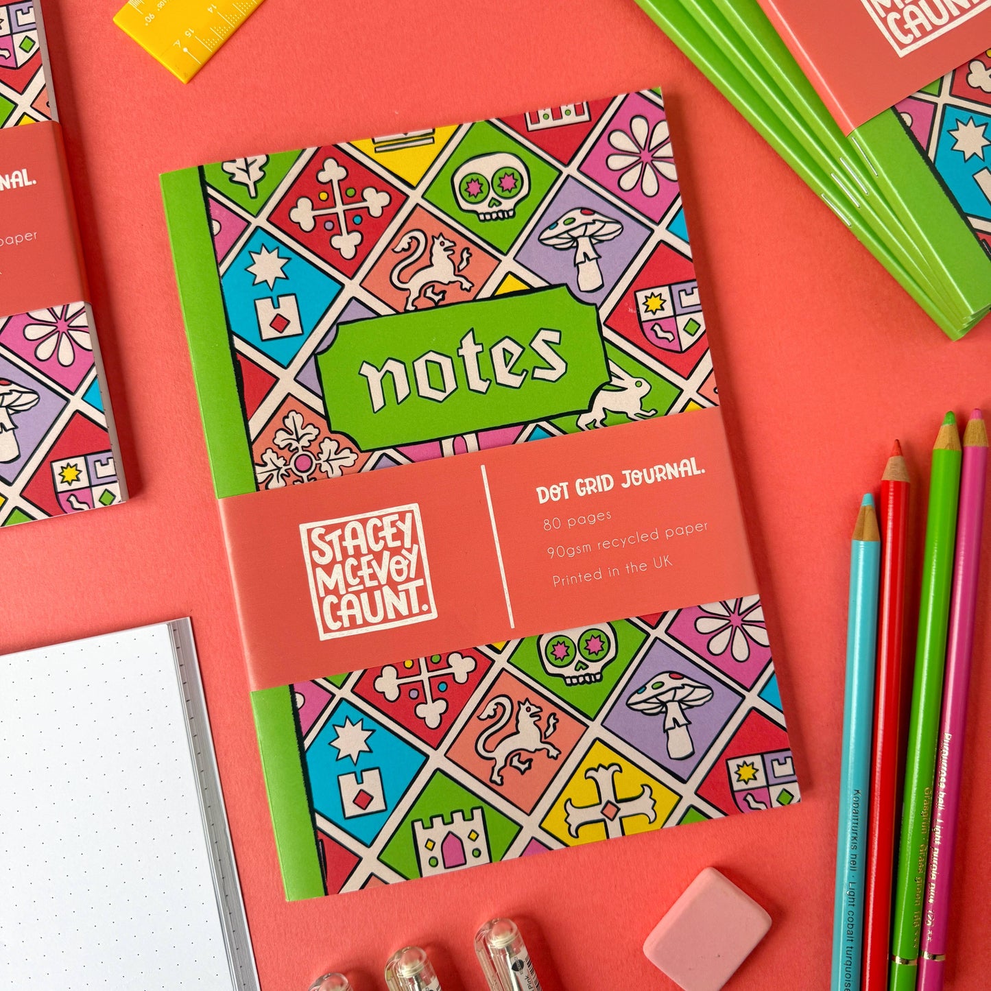 Medieval Tile Pattern Dot Grid Notebook