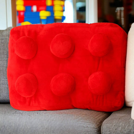 Building Brick Cushion Red
