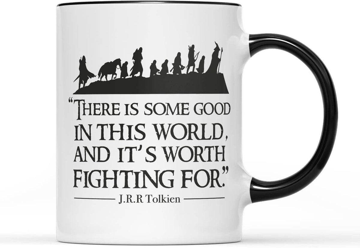 "Some Good in This World" Quote - black handled ceramic Mug