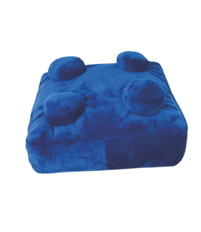 Building Brick Cushion Blue Square