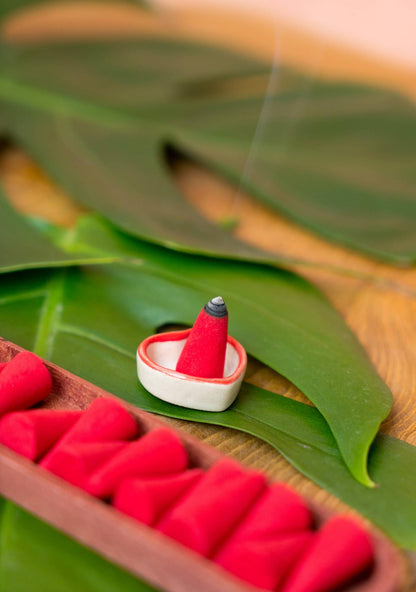 Incense Gift Set, Cones & Heart Holder