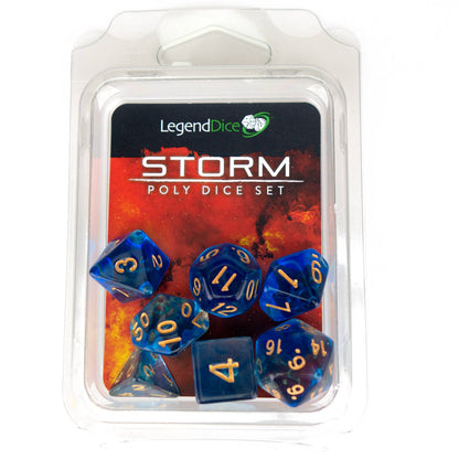 Poly Dice Set - Storm
