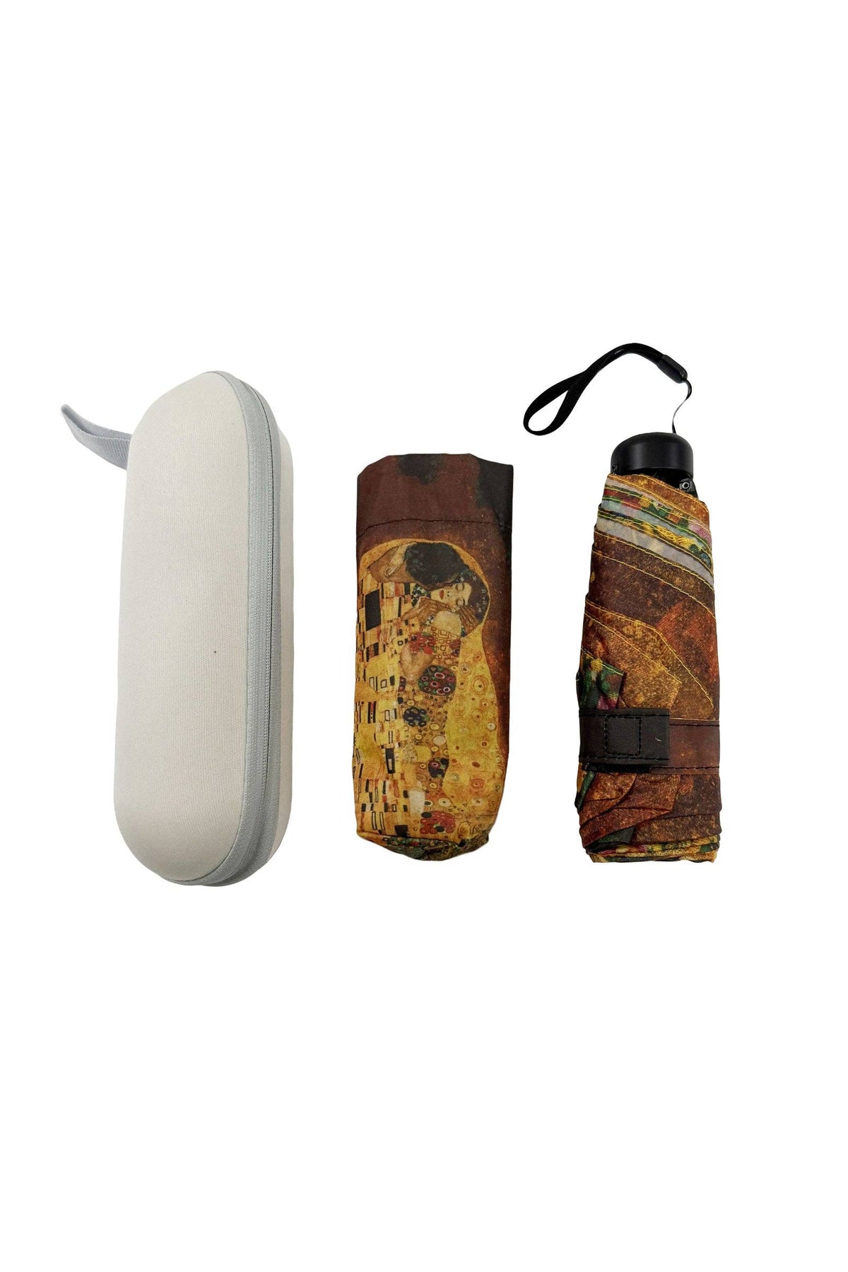 Klimt The Kiss Umbrella with Travel Case (Mini): Cream