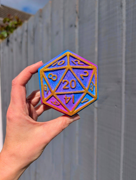 D20 Dice DND Bath Bomb: Purple/Black