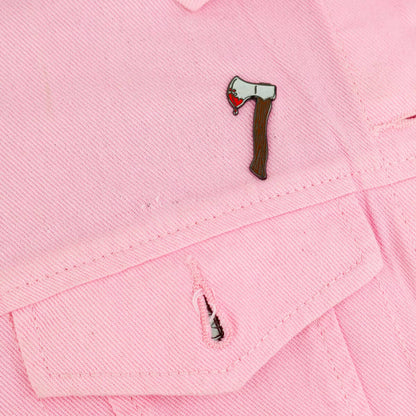 BLOODY HATCHET ENAMEL PIN