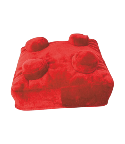 Building Brick Cushion Red Square