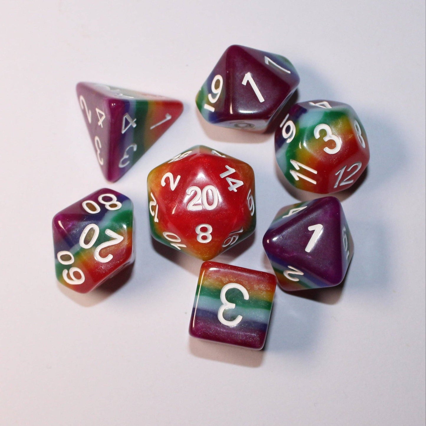 Rainbow Rollers | Rainbow 7 Pcs Dice Set DnD