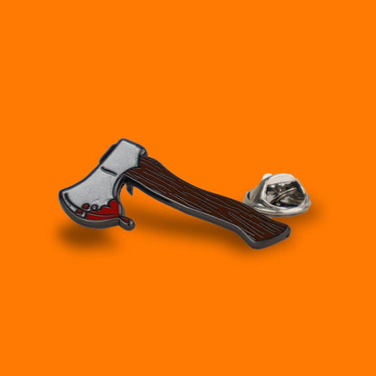 BLOODY HATCHET ENAMEL PIN