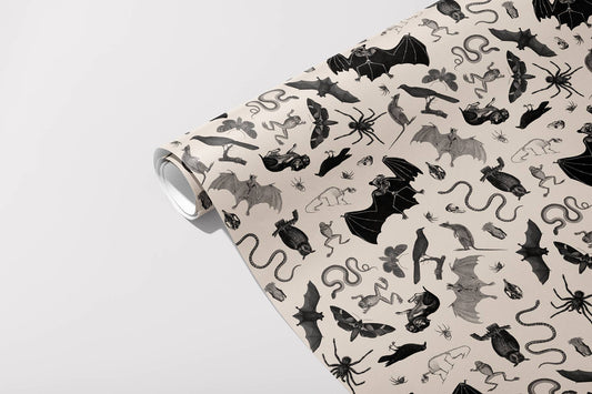 Vintage Gift Wrap – Gothic Menagerie: Light