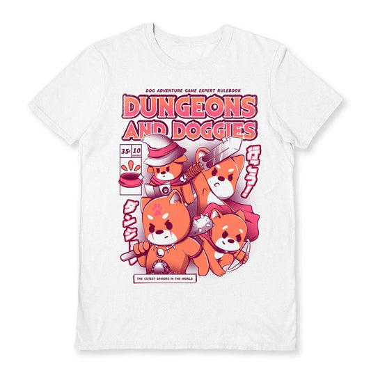 Ilustrata (Dungeons And Doggies) White Unisex T-Shirt: 2XL