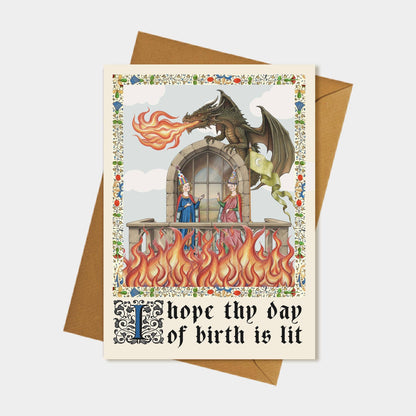 Medieval Inspired Funny Birthday Greeting Card #2