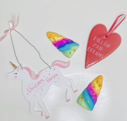 Unicorn Horn Hidden Rainbow Bath Bomb
