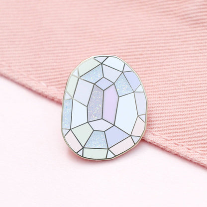 Gemstone Enamel Pin: Opal