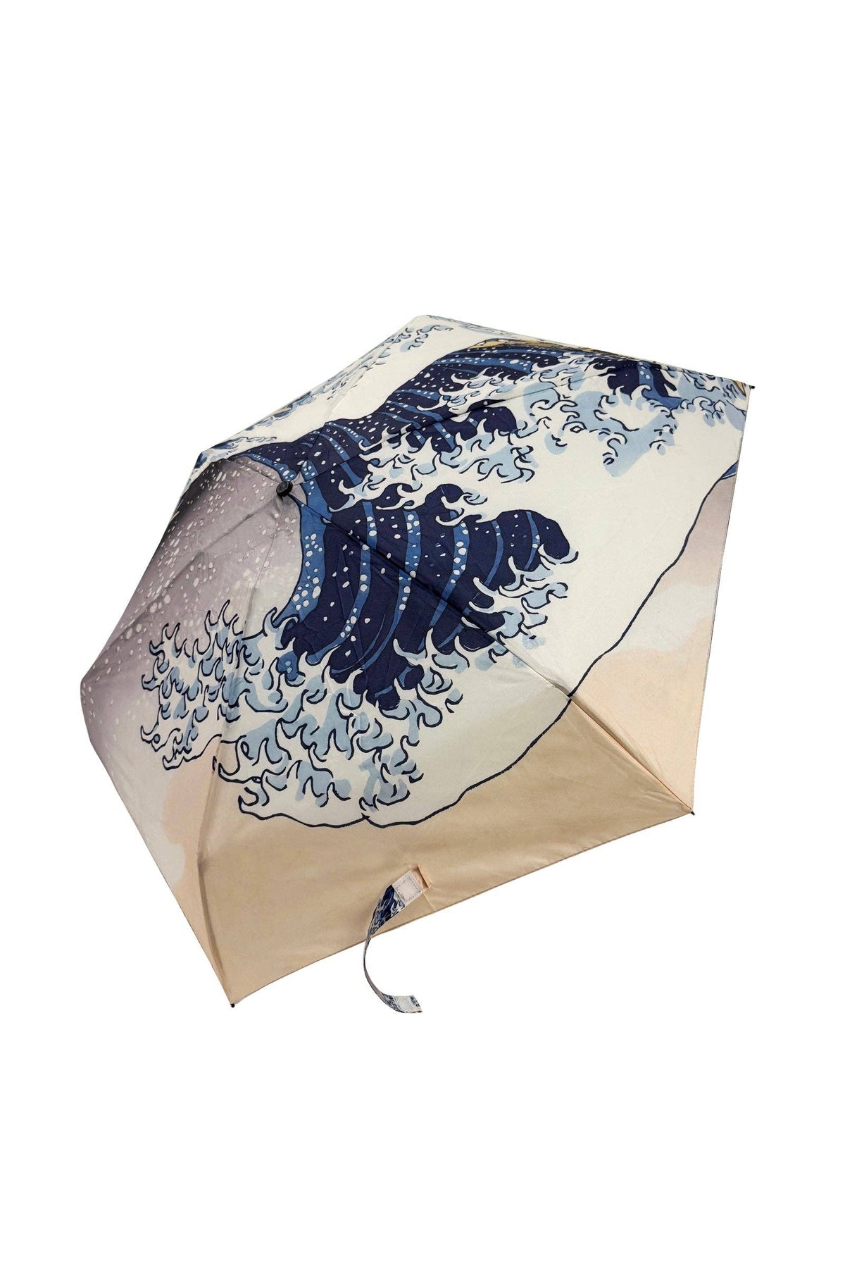 Hokusai's Great Wave Umbrella with Travel Case (Mini ): Navy Blue
