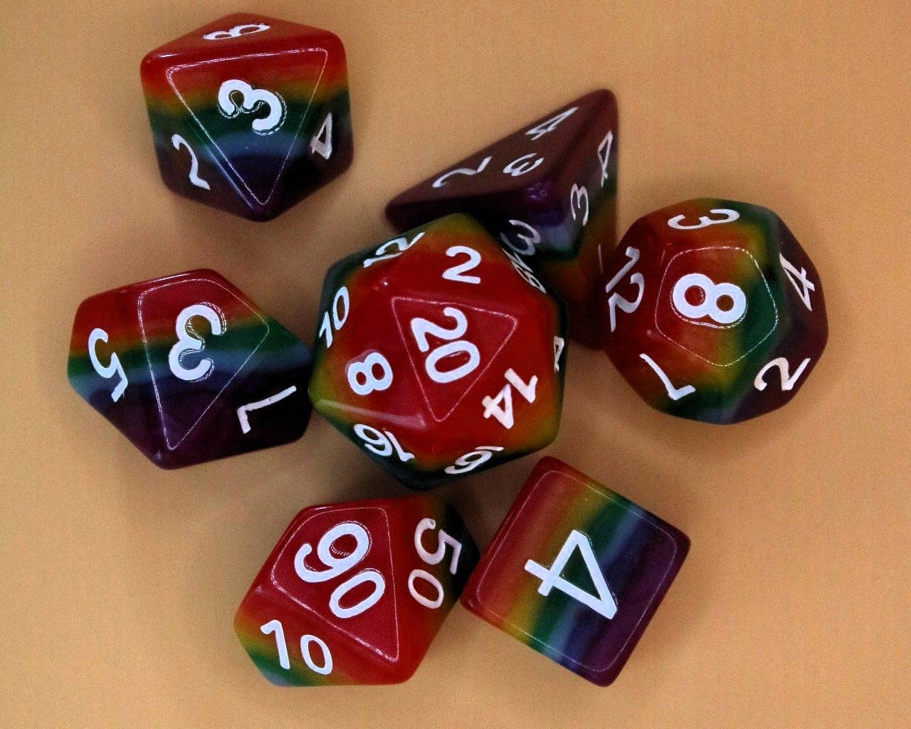 Rainbow Rollers | Rainbow 7 Pcs Dice Set DnD