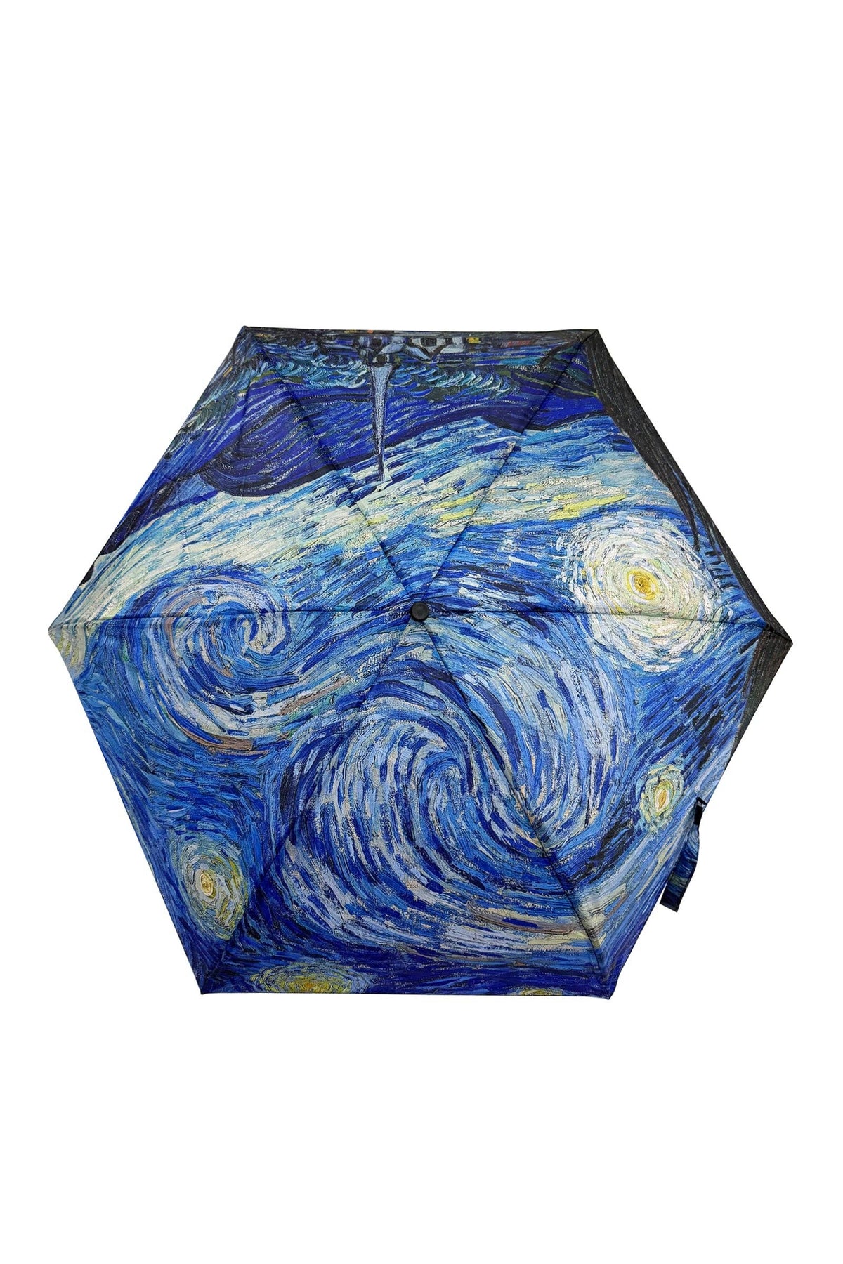 Van Gogh Starry Night Umbrella with Travel Case (Mini): Navy Blue