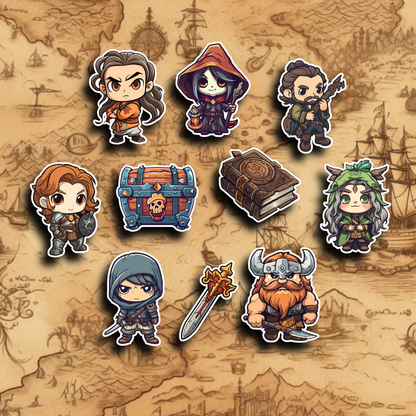 Table Top Gaming Sticker Set: Matte / 10 Stickers