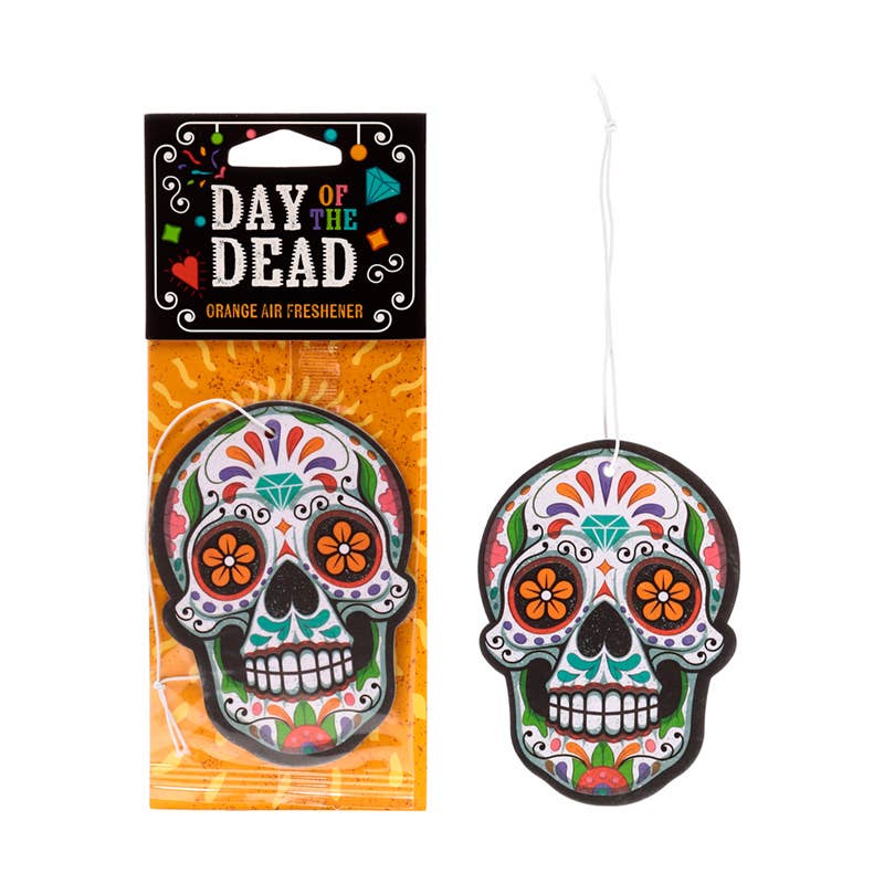 Orange Day of the Dead Air Freshener