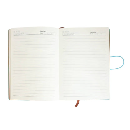 A5 PU Leather Hardback Notebook: Green