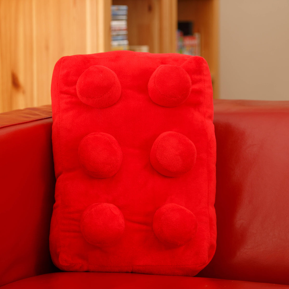 Building Brick Cushion Red