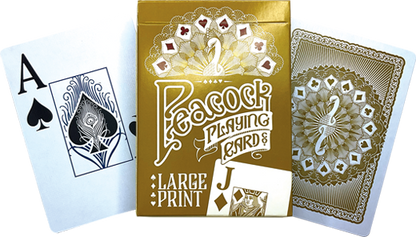 Peacock Large Print Playing Cards
